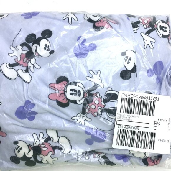 NEW Disney Women's Purple Pajamas Minnie Mouse Long Sleeves Jogger Pants Medium - Picture 12 of 13